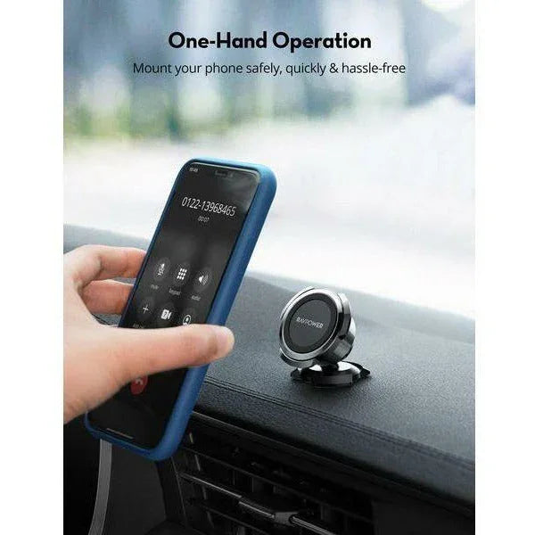 Ravpower Ultra-Compact Magnetic Car Phone Holder/Mount – Black - Tashqila Ravpower Ultra-Compact Magnetic Car Phone Holder/Mount – Black - Tashqila